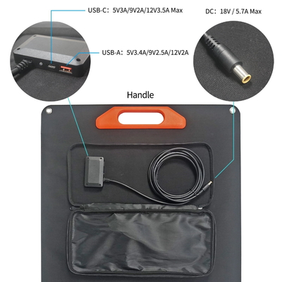 Chargeur de batterie actionné solaire pliable de panneau solaire d'énergie 80W 100W 160W
