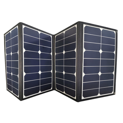 Chargeur pliable portatif du panneau solaire 80w de PVDF avec la sortie de C.C et d'USB
