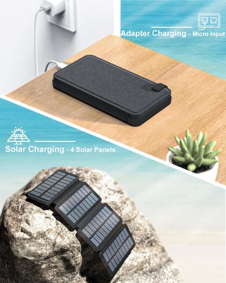 Panneau solaire de chargeur de banque de puissance d'OEM 25000mAh 6W pour le téléphone portable
