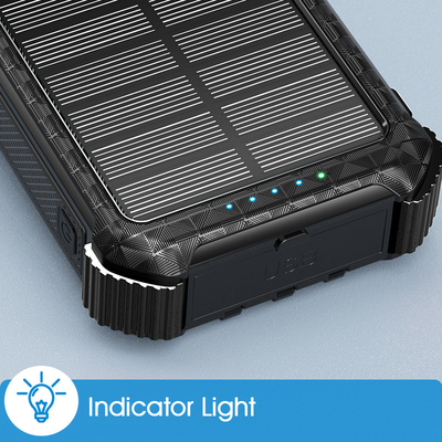 Chargeur actionné solaire portatif imperméable 26800mAh de banque de la puissance IPX5 avec 3 câbles intégrés