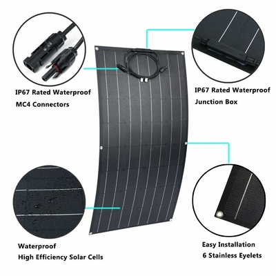 Panneau solaire monocristallin Bendable de 12V 100w flexible