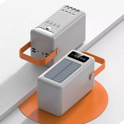 banque d'énergie solaire de 30000mAh 100000mAh 120000 Mah Solar Charger Detachable Cable avec la lanière