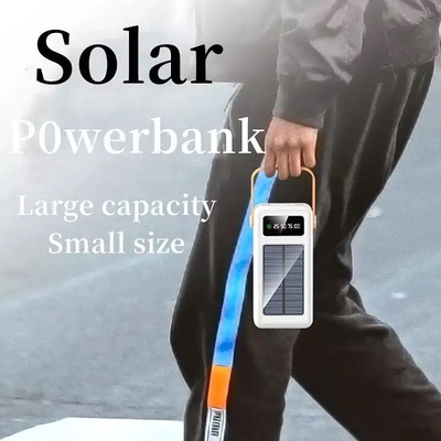 banque d'énergie solaire de 30000mAh 100000mAh 120000 Mah Solar Charger Detachable Cable avec la lanière
