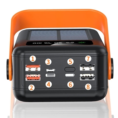 banque d'énergie solaire de 30000mAh 100000mAh 120000 Mah Solar Charger Detachable Cable avec la lanière