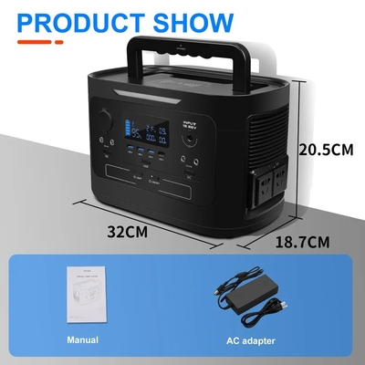 Station portative 1000W de banque de l'énergie Lifepo4 solaire de lithium extérieure pour le camping automatique