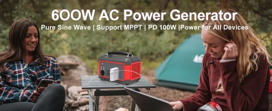 Générateur solaire à recharge rapide USB de 600 W. Batterie au lithium portable