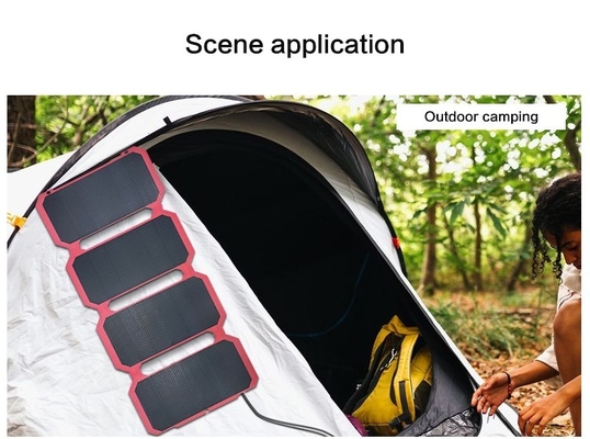 28w panneaux solaires pliants à énergie solaire poche flexible 12v/15v avec kits d'alimentation pour le camping