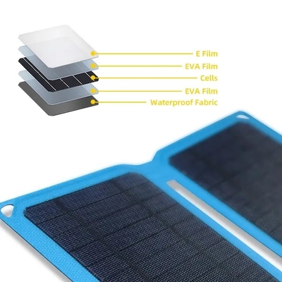 Chargeur se pliant portatif de puissance du panneau solaire 10W pour la hausse campante de voyage