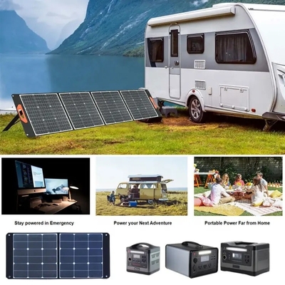Nouveaux kits solaires campants se pliants portatifs élevés de caravane du panneau solaire 100W 200W de parking du rendement 120w avec des sorties d'USB