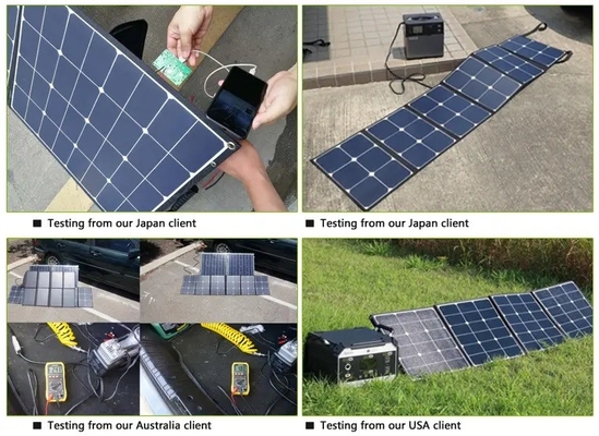 Panneau solaire pliable sac à main centrale électrique portable Puissance solaire 6 fois ETFE 60W 110w 220w