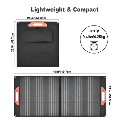 ETFE 100W panneau solaire kit de charge pliable 60w 100w 3 plié 5 plié chaque module unique
