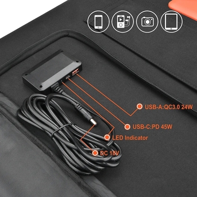 ETFE 100W panneau solaire kit de charge pliable 60w 100w 3 plié 5 plié chaque module unique