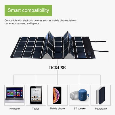 Panneau solaire pliable portatif 120W imperméable pour le camping en plein air
