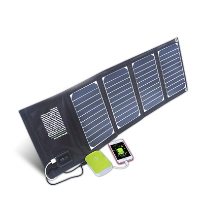 Chargeur pliable portatif du panneau solaire IPX4 20 watts avec la sortie d'Usb 2