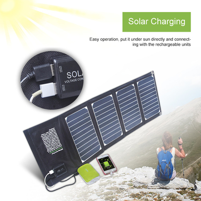Chargeur pliable solaire de panneau solaire du chargeur 20w avec la sortie d'Usb 2 imperméable