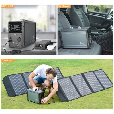 énergie solaire de support de batterie rechargeable de station de générateur du panneau 1500W portatif