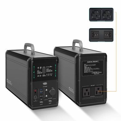 Cellule de batterie solaire portative du générateur 1500wh Lifepo4 avec le débouché pur à C.A. d'onde sinusoïdale