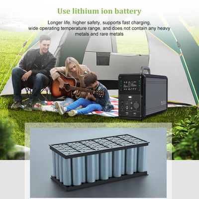 Cellule de batterie solaire portative du générateur 1500wh Lifepo4 avec le débouché pur à C.A. d'onde sinusoïdale