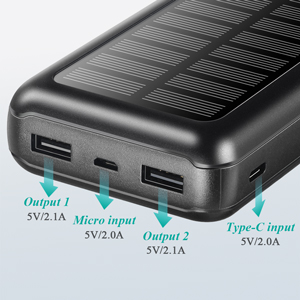 IPX5 paquet portatif actionné solaire de batterie du chargeur 30000mAh pour IPhone 5