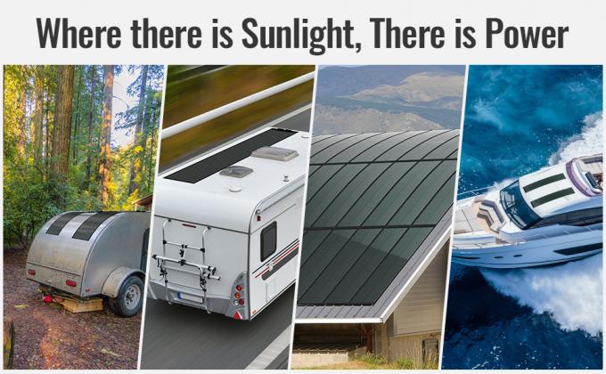 Cellule flexible mince monocristalline 200W 12V de panneaux solaires 2